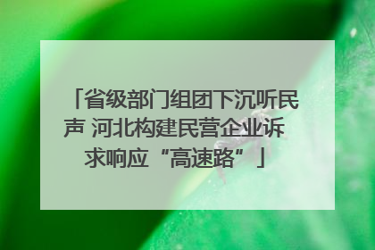 省级部门组团下沉听民声 河北构建民营企业诉求响应“高速路”